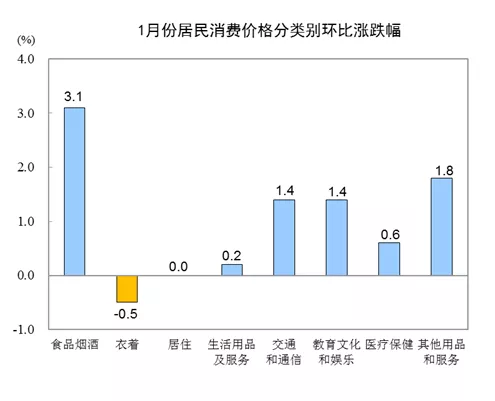 国家统计局：1月CPI同比上涨5.4%(图3)